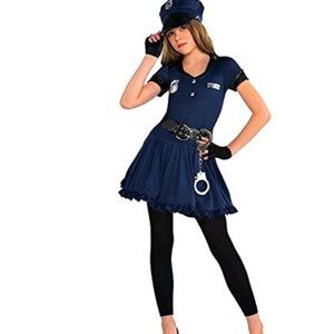 Halloween Girls Cop Cutie 7 piece Costume Sz 8-10